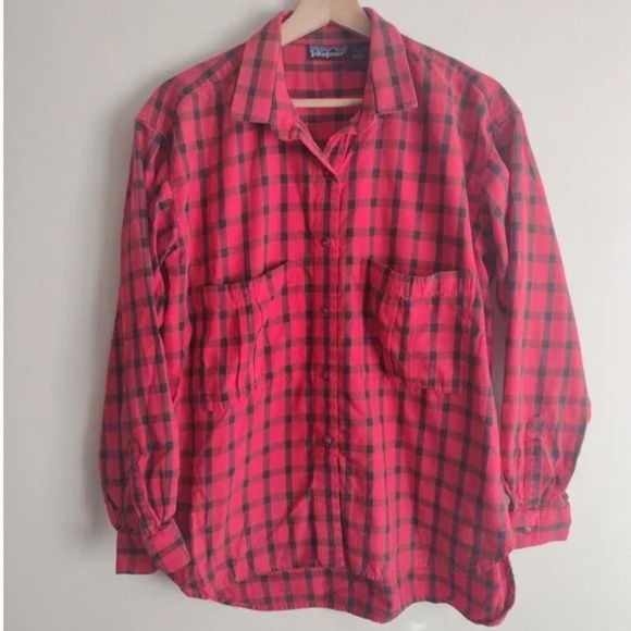 Patagonia Women's Red Plaid Button Front Shirt - Picture 8 of 8